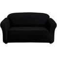 thumbnail image 5 of Milan Furniture Slipcover Fitted Protector Couch Cover Jacquard Soft Stretch Non Slip Fabric, Sofa, Black, 5 of 6