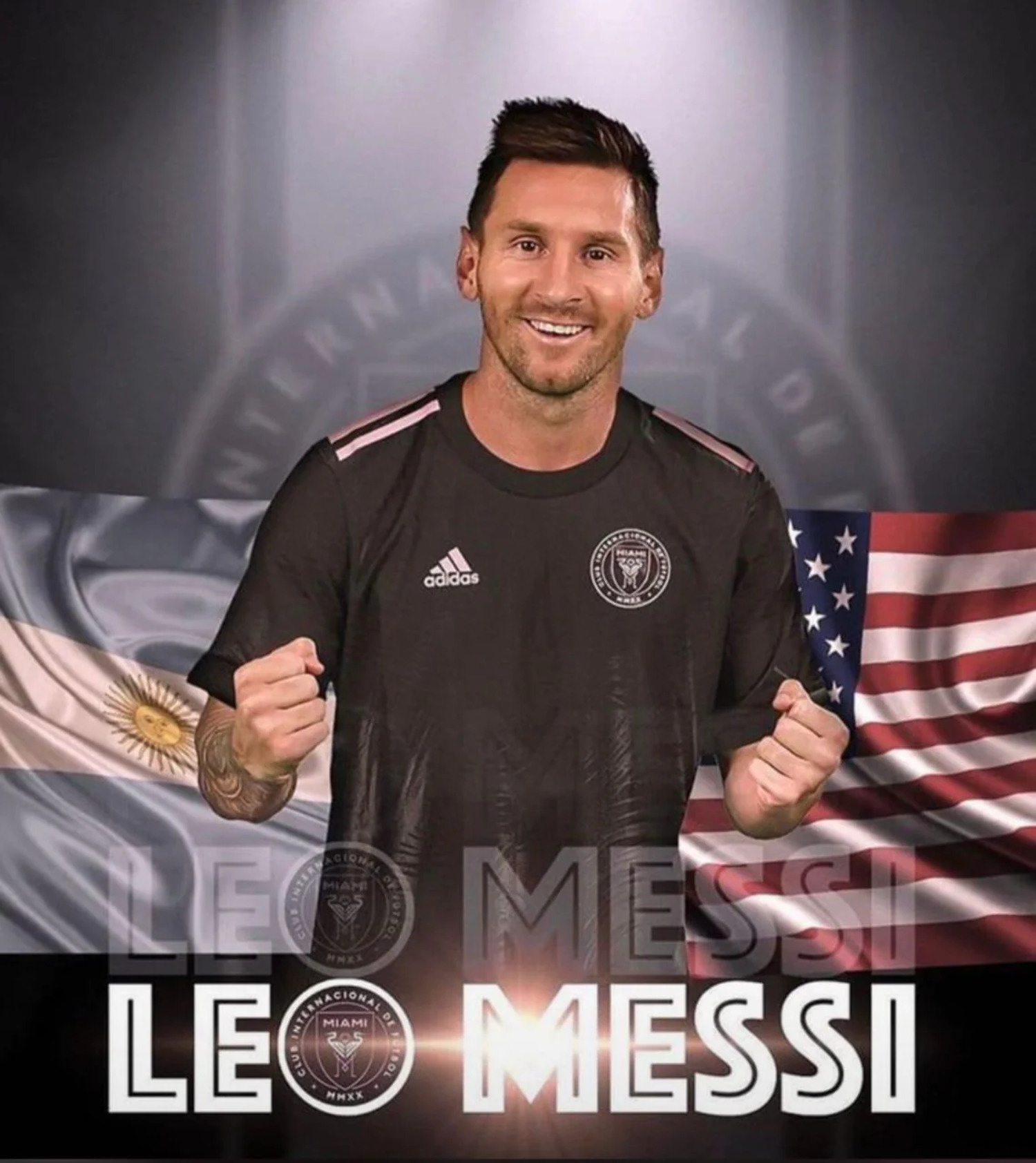 Men's Messi Adidas Authenticity 2023 Winners Home Inter Miami Futbol