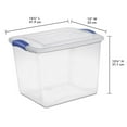 thumbnail image 4 of Sterilite 26 Liter Latch Box, Small Clear Plastic Storage Bin with Lid, Blue Latch - 10 Pk, 4 of 7