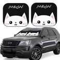 thumbnail image 2 of Uemuo Cat Meow Printed 2 PCS Car Windshield Sun Shade, Auto Sun Heat and UV Rays Blocker, Foldable Automotive Front Window Sunshade Protector, 2 of 7