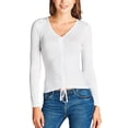 thumbnail image 2 of Ladies Long Sleeve V neck Rayon Spandex Jersey Top, 2 of 2