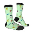 thumbnail image 3 of Lsque Pikmin Printed Men's Crew Socks, Soft Durable Breathable Moisture-Wicking with Odor Control Cotton socks, 3 of 7