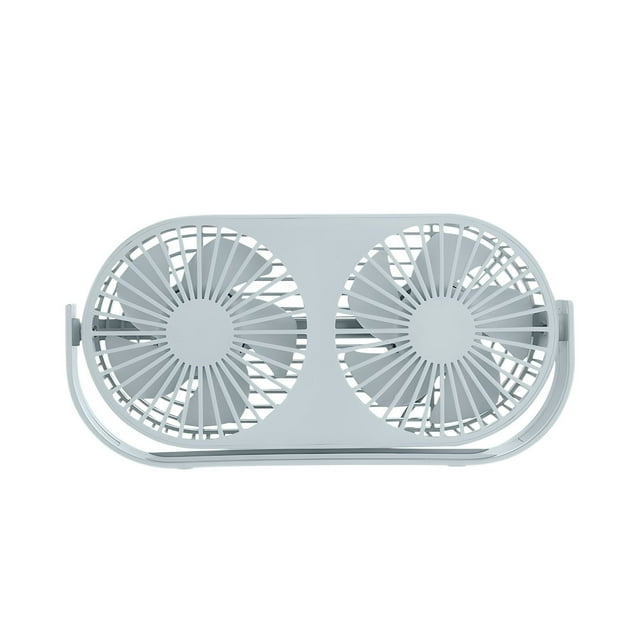 Green Double Head Aromatherapy Fan Desktop Usb Plug In Double Leaf Dormitory