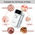 thumbnail image 7 of Yzhappy Electric Nail Drill Professional 45000RPM, Rechargeable Nail Drill Kit Portable Electric Nail File for Acrylic Nails Gel Polishing Removing Nail Drill Machine for Manicure Salon Home, White, 7 of 7