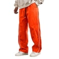 thumbnail image 3 of oqasdz Mens Pants Elastic Waist Spring Fall Star Embroidered Oversizxed Sweat Pants Sports Activities Casual Comfort Soft Outwear, 3 of 7