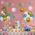 thumbnail image 2 of Young Wild And Three Decorations Girl, Cheetah Jungle Safari Theme 3rd Birthday Decorations, Balloons Backdrop Happy Birthday Banner Animal Cupcake Cake Toppers Leopard Number 3 Foil Balloon, 2 of 6
