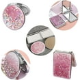 thumbnail image 5 of LINLIN 2 Pcs Compact Mirror, Mini Circles and Squares Female Folding Mirror Metal Pocket Double-sided Magnifying Small Handbag Travel Purse Mirror for Mum Girl Student Birthday Gift, 5 of 7