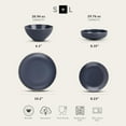 thumbnail image 2 of Stone Lain Lauren Modern Stoneware 16 Piece Dinnerware Set, Service for 4, Gray, 2 of 8