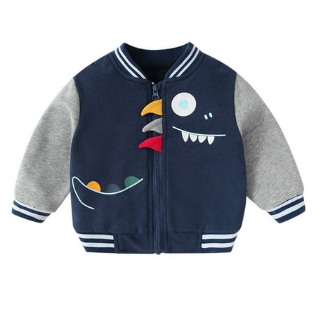 

Qufokar Baby Boy Winter Suit 5T Jacket Children Kids Toddler Baby Boys Girls Long Sleeve Cute Cartoon Animals Print Baseball Coats Outer Outwear Outfits Clothes