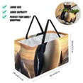 thumbnail image 2 of Penguin Large Capacity Oxford Cloth Picnic Basket Reusable Laundry Bag Easter Basket Foldable Box, 2 of 7