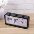 thumbnail image 4 of KAKOWELY Black Manual Control Time Clock with Date and Week Display for Accurate Timekeeping on Bedroom Desk or Office Table 6.5 Inches,7.87"X3.74"X1.77", 4 of 5