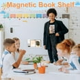 thumbnail image 4 of 2 Pcs Magnetic Book Shelf for Whiteboard, Reusable Acrylic Magnetic Book Holder with a Pen Container, Book Display Shelf for Teacher Kids Classroom Office, 4 of 8