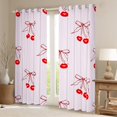 thumbnail image 2 of Erosebridal Romantic Lips Curtains and Drapes (42Wx90L),Cartoon Bow Tie Curtains Pack of 2 (42Wx90L),Pink Red Black Out Curtains,Dreamy Room Decor, 2 of 6