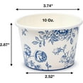thumbnail image 2 of Gift Boutique 48 Count Blue Floral Treat Snack Cups 10oz Disposable Paper Cup Dessert Frozen Ices Bowls Spring Flowers for Birthday Party Supplies, 2 of 7