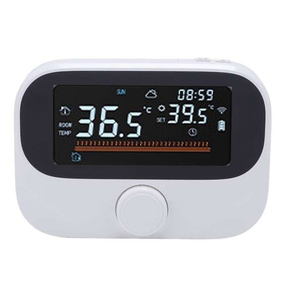 WiFi Boiler Thermostat, Easy To Read Smart Boiler Temperature Controller Precise Control Knob for Room for Tuya
