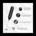 thumbnail image 3 of Handheld , Rechargeable Blender for Matcha Coffee, Electric Beverage Mixer Mini Foamer,1 x body 1 x stirring head 1 x data cable,Black, 3 of 6