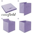 thumbnail image 6 of Casafield Set of 6 Fabric Storage Cube Bins, Lavender Purple - 13" Collapsible Foldable Cloth Baskets for Shelves and Cubby Organizers, 6 of 7