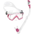 thumbnail image 1 of Cressi Panoramic Wide View Mask with Dry Snorkel Set, Clear Pink, 1 of 5