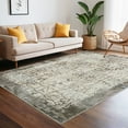 thumbnail image 3 of Garvee Modern Abstract Area rug, 8'x10' Washable Rug Non Slip Soft Rug Carpet Stain Resistant Low Pile Distressed Rug for Living Room Bedroom Dining Room, Camel, 3 of 8