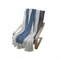 thumbnail image 4 of Letter W Soft Flannel Fleece Blanket, Symmetrical Latin Letter Capital W with Blue Jean Pattern Typography Design Print, Cozy Plush for Indoor and Outdoor Use, 70" x 90", Blue Yellow, by Ambesonne, 4 of 6