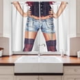 thumbnail image 2 of Ambesonne Fashion Kitchen Curtains, Woman, 55"x39", Multicolor, 2 of 3