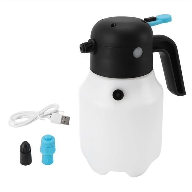 Rociador de Espuma para Coche Eléctrico de 1,8 L, Pulverizador de Espuma con Batería de Lavado de 2000 MAh, Pulverizador de Espuma con Bomba Inalámbrica para Riego