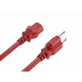 thumbnail image 2 of Cable Leader 4Ft Universal Ac Power Cord Nema 5-15P To Iec320 C13 18Awg Sjt Red, 2 of 6