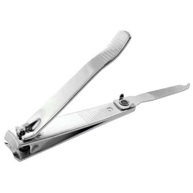 ToolUSA 3-in-1 Nail Cutter | for Fingernails & Toenails | Integrated File & Cleaning Pick | 3.125" (7.9 cm) | Stainless Steel | Durable & User-Friendly