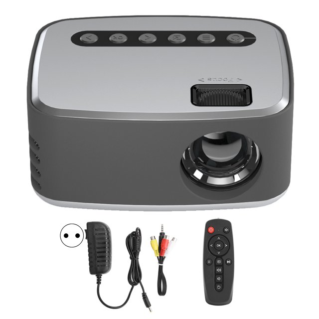 Proyector de vídeo portátil 1920x1080p Mini proyector HD de cine en casa con luz LED Enchufe europeo 100-240V