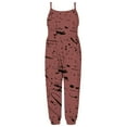 thumbnail image 4 of Stamzod Girls Cute Romper sleeveless print Overalls Jumpsuits soft comfy Kids Preppy Clothes Pants for Girls Kids 1-6Years, 4 of 5