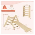 thumbnail image 4 of Triangular Climbing Toys for Toddlers 3-in-1, Pikler Triangle Set with Ramp & Ladder - Adjustable Height, Foldable, ASTM/CPSIA Certified - Indoor Outdoor Play, 4 of 9