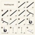 thumbnail image 2 of HYSEYY Double Rods Clothing Rack, Rolling Clothes Rack, Metal Garment Rack with 4 Lockable Wheels & Storage Shelf, Sturdy Coat Rack for Bedroom, Laun, 2 of 9