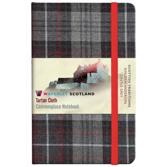 Waverley S.T. (M): Castle Grey Pocket Genuine Tartan Cloth Commonplace Notebook (Hardcover)