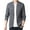 Grey XL, variant on Stand Collar Long Sleeve Pockets Single Breasted Knitted Jacket Men Spring Autumn Solid Color Office Blazer Coat Male Clothing