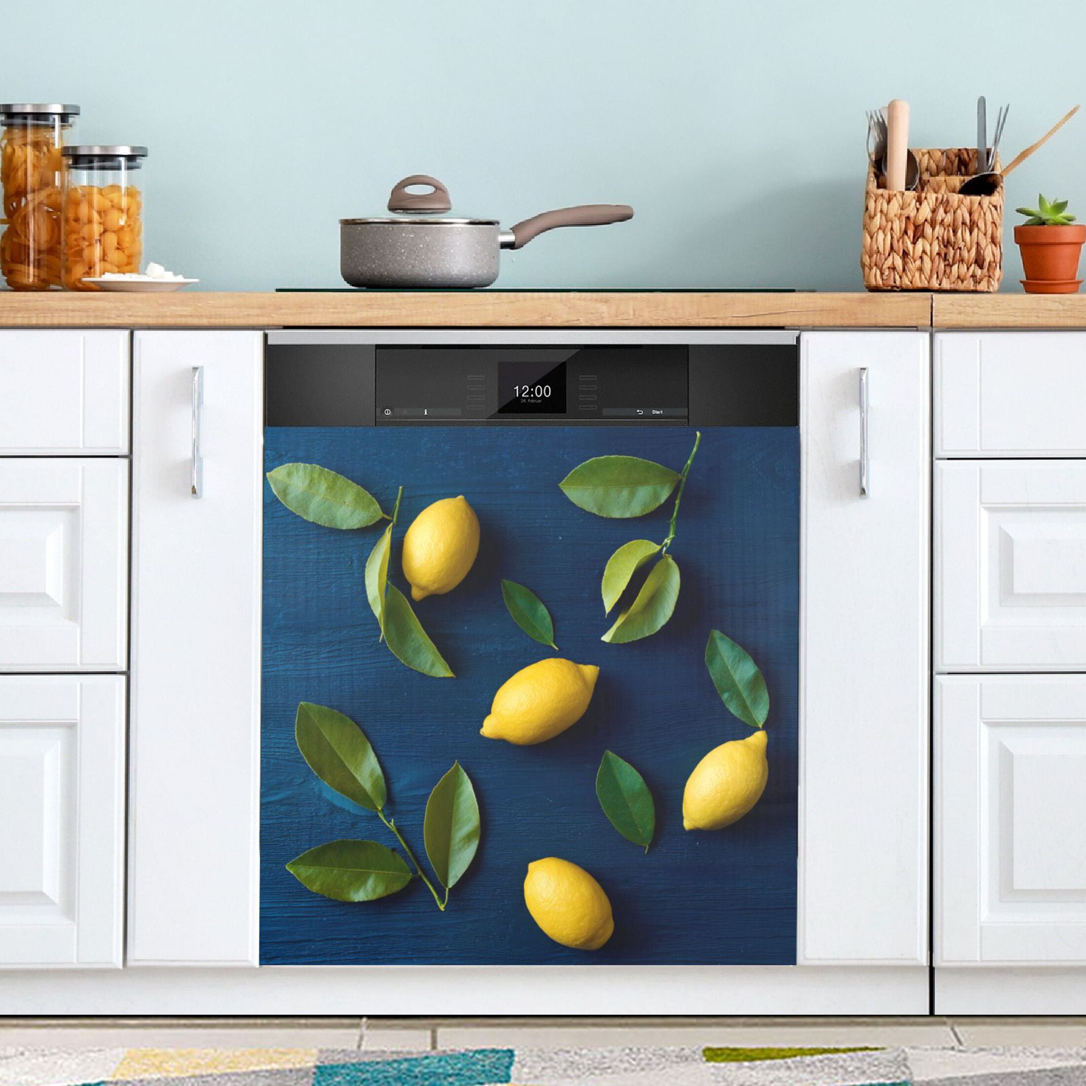 IAUYY Magnetic decorative sticker - 23x26 Inch PVC Refrigerator Decorative Cover, Removable DIY Art for Kitchen Appliances An Isolated Object