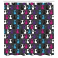 thumbnail image 3 of Ambesonne Abstract Animals Art Shower Curtain, Fun Cats, 69"Wx70"L, Multicolor, 3 of 3