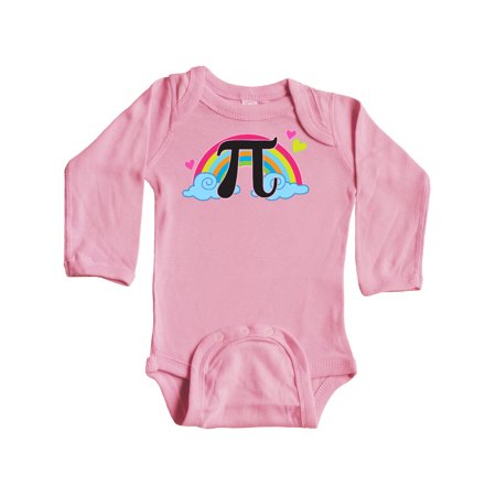 

Inktastic Pi Day Math Party Rainbow Gift Baby Girl Long Sleeve Bodysuit