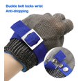 thumbnail image 4 of Guantes resistentes a cortes (XXL) Guantes de trabajo de seguridad de carnicero de alambre de acero inoxidable para cortar, rebanar, picar y pelar, con guante de nailon, 4 of 5