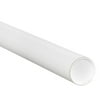 34-Pack: 2 1/2x48" White Mailing Tubes with Caps, Durable Construction, Bulk Case