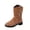 Brown Boots, variant on Women Mid Calf Boots Round Toe Low Block Heel Pull‑on Suede‑like Upper Tassel Charm Footwear For Boho Style And Outdoor Leisure Time Brown 42