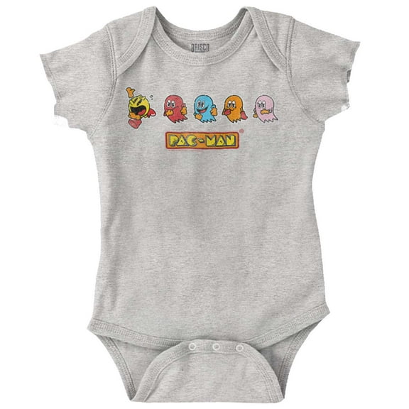 Original PACMAN Vintage Arcade Game Romper Boys or Girls Infant Baby Brisco Brands 12M