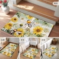 thumbnail image 6 of 2x3 Door Mat Rug, Sunflower Bee Non-Skid Rubber Backing Large Rectangle Rugs - Living Room Bedroom Home Office, Vintage Summer Botanical Farmhouse Indoor Floor Mat Carpets Washable Rug, 6 of 9