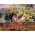 thumbnail image 2 of Lund, Nancy 24x19 Black Ornate Wood Framed with Double Matting Museum Art Print Titled - Rural Vista II, 2 of 4