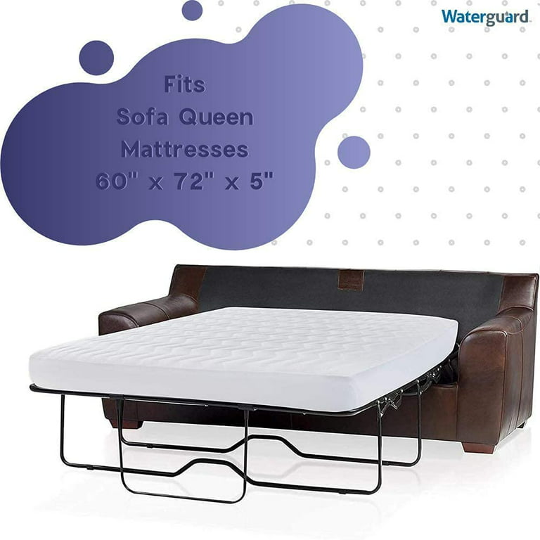 Waterguard Quilted Waterproof Mattress Pad 60x72x5 Sleeper Sofa