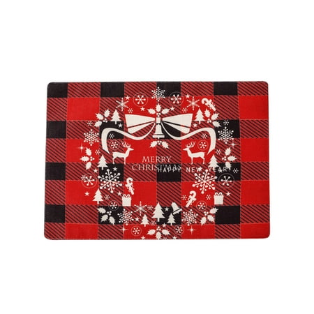 

Aueoeo Christmas Table Runner Christmas Decoration Linen Embroidery Table Mat Home Decoration