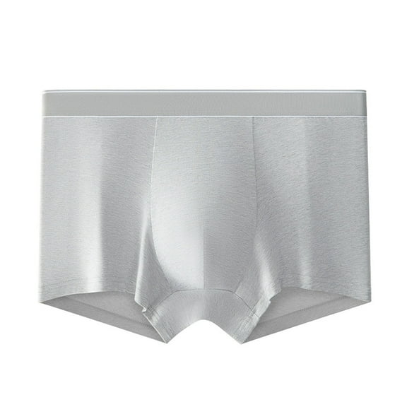 EchfiProm Underwear Mens Boxers Breathable Cotton Comfortable Silver 3XL Underpants