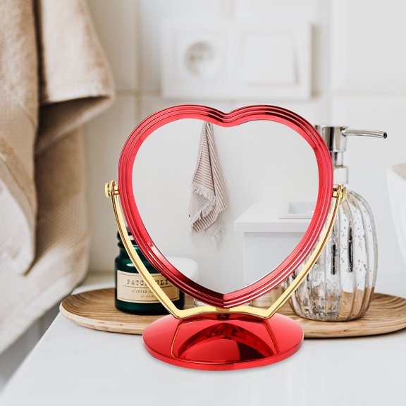 HEMOTON  Vanity Mirror for Desk Rotate The Fine Workmanship High-quality Bride
