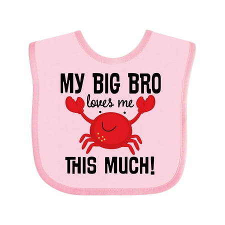 

Inktastic Big Bro Loves Me Brother Gift Baby Boy or Baby Girl Bib