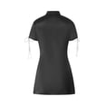 thumbnail image 6 of Coduop Women's Bodycon Cut Out Mini Dress Mock Neck Short Sleeve Bandage Dress Party Club Dress, 6 of 7