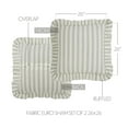 thumbnail image 5 of VHC Brands Finders Keepers Ruffled Fabric 2 Piece Euro Sham for Pillows Tan White Striped Farmhouse Cottage Bedding 26x26 Set of Two, 5 of 5